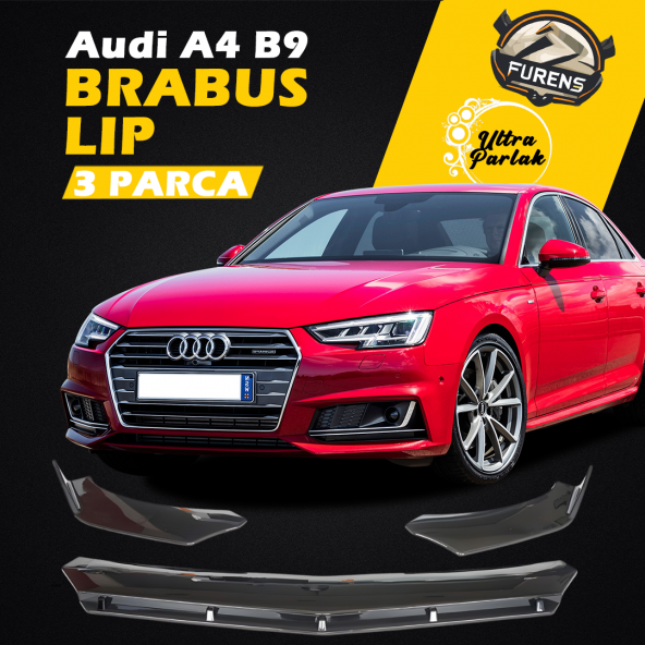 Audi A4 B9 2016-2021 Uyumlu Brabus Ön Lip 3 Parça Kanatlı Lip ürün görseli 1