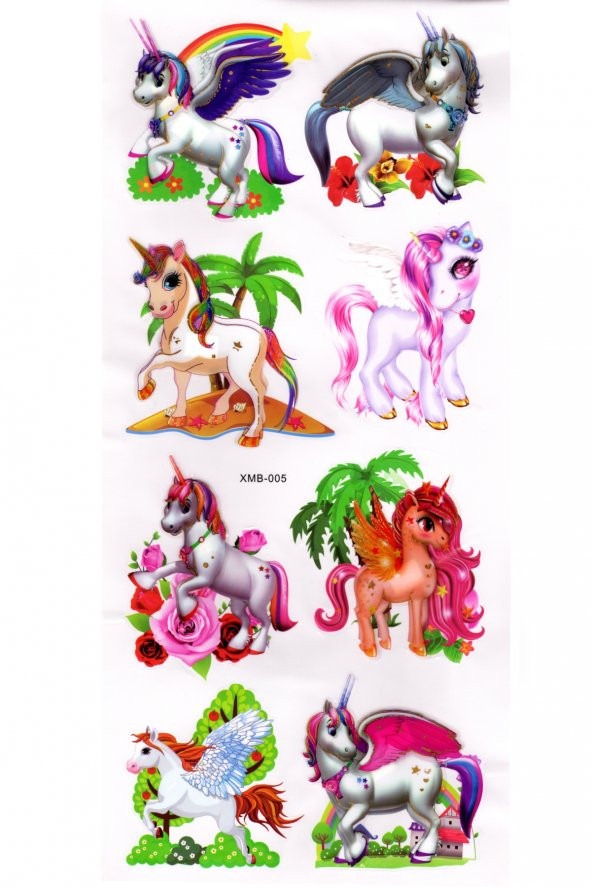 Duvar Sticker Kabartmalı 3 Boyutlu Sticker, 3d Duvar Stiker (XMB005) 55x25 cm - Unicorn Bahar ürün görseli 1