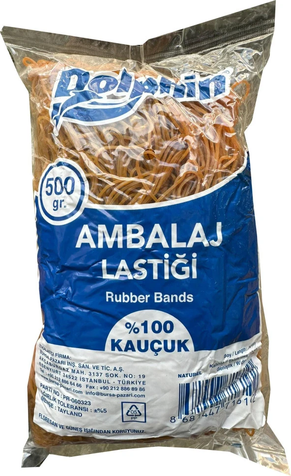 Dolphin Kauçuk Ambalaj Paketleme Lastiği - Çap : 70 mm. - 500 Gr. Paket ürün görseli 1