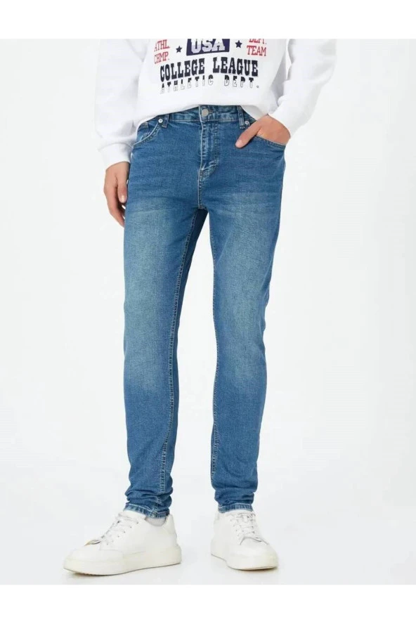4wam40187nd Skinny Mıchael Erkek Jean Pantolon Orta Indigo ürün görseli 1