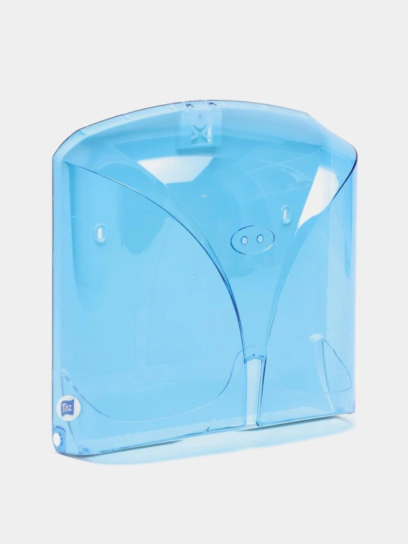 Titiz TP-267 Z Katlama Kağıt Havlu Dispenseri Aparatı - Şeffaf Mavi - Plastik - 28 Cm. - 1 Adet ürün görseli 1