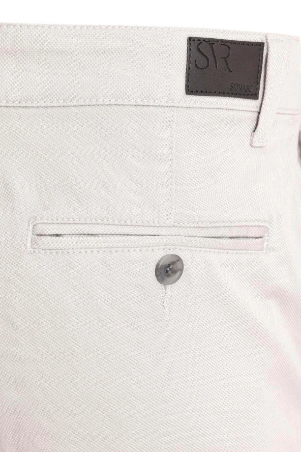 Slim Kalıp Armürlü Pantolon - Resim 3