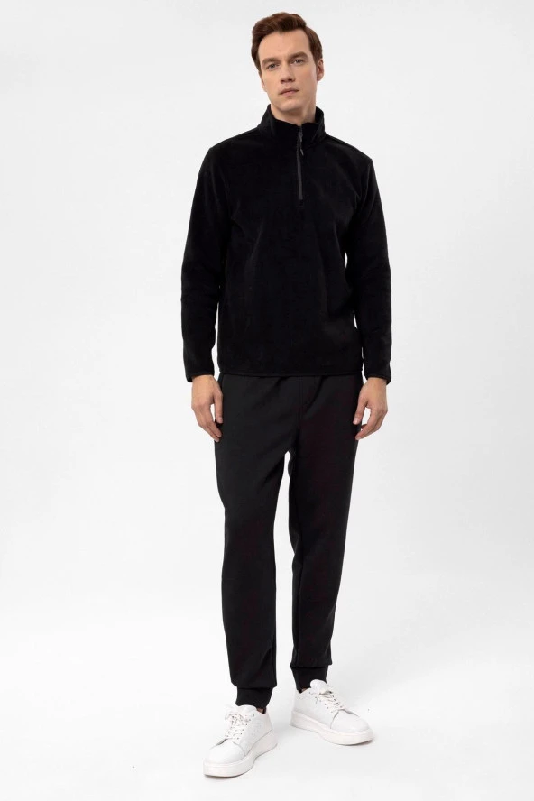 Kapişonlu Yaka Regular Kalıp Düz Sweatshirt - Resim 3