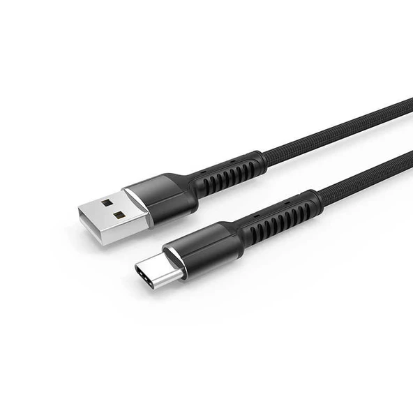 Zore LS65 2.4A 3 Metre Hasir  Type-C Usb Şarj Data Kablosu - Resim 4