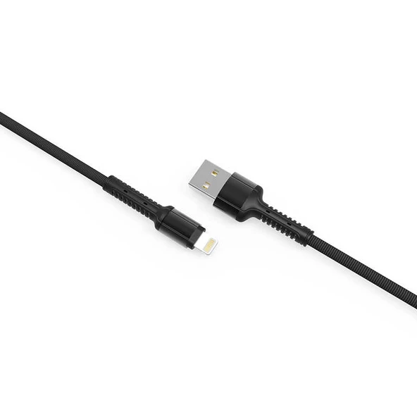 Zore LS65 3 Metre 2.4A Hasir Lightning Usb Şarj Data Kablosu - Resim 6