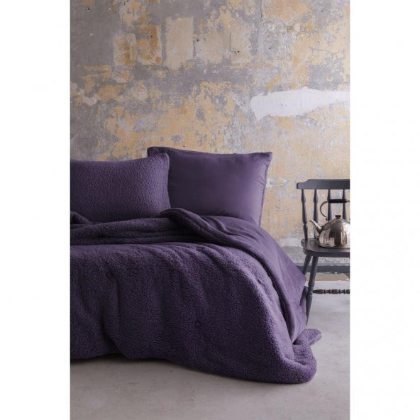 APRİCİTAS BASİC SOFTLY YORGAN SET MÜRDÜM TEK KİŞİLİK ürün görseli 1
