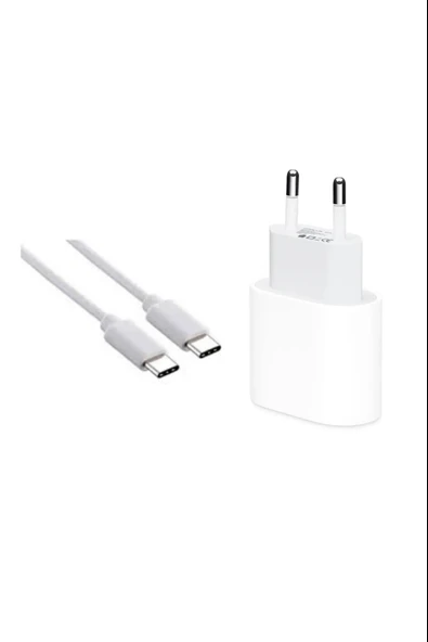 Iphone 15 Usb-C Şarj Seti Type-C 15- 15 Pro Max Uyumlu Hızlı Şarj Aleti 25w Güç Adaptörü ve Kablo ürün görseli 1