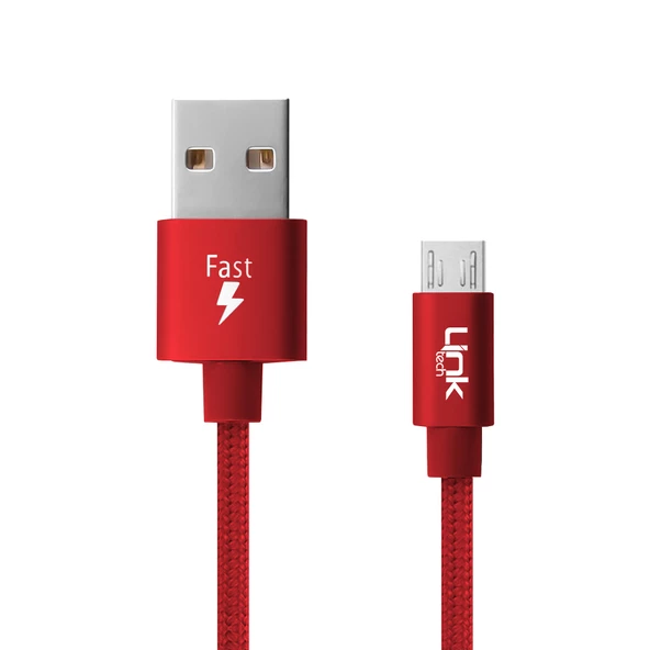 LinkTech K551 Micro USB Örgü Metal Başlı 1mt Şarj ve Data Kablosu - Resim 6