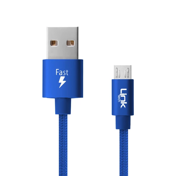 LinkTech K551 Micro USB Örgü Metal Başlı 1mt Şarj ve Data Kablosu - Resim 7