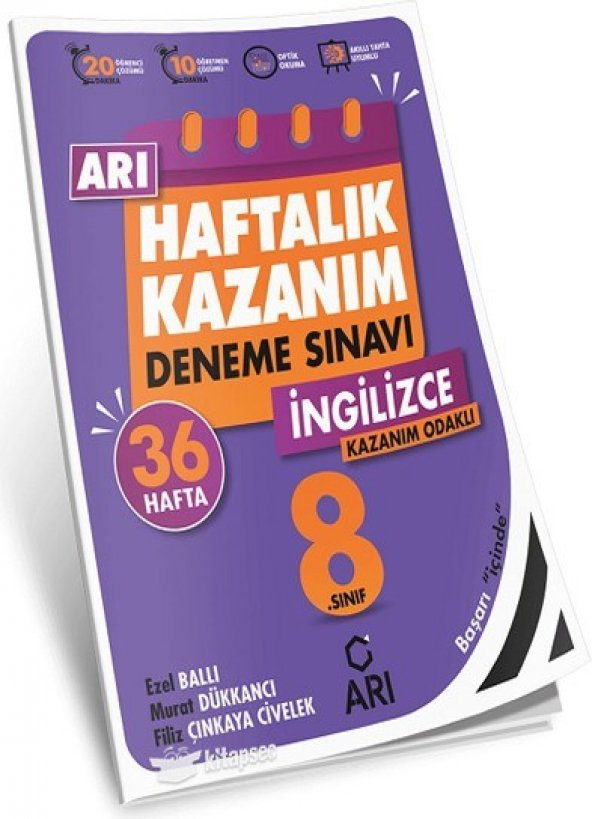 Arı Yayıncılık 8. Sınıf İngilizce Haftalık Kazanım Deneme Sınavı ürün görseli 1