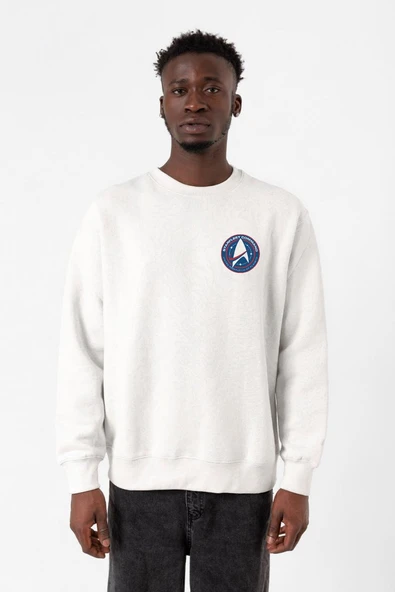 Star Trek Discovery Starfleet Command Beyaz Erkek 2ip Sweatshirt ürün görseli 1