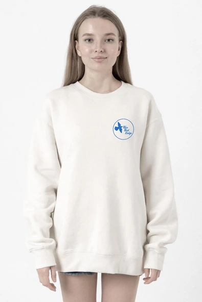 The Mentalist Blue Bird Lodge Beyaz Kadın 2ip Sweatshirt ürün görseli 1