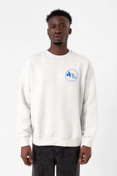 The Mentalist Blue Bird Lodge Beyaz Erkek 2ip Sweatshirt ürün görseli 1