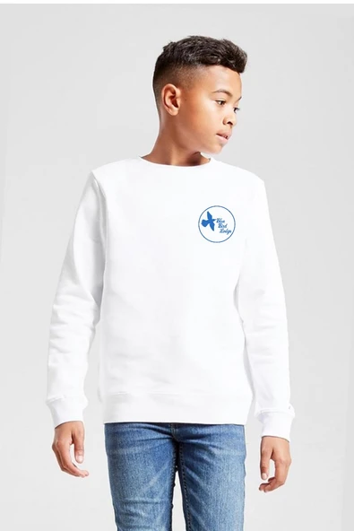 The Mentalist Blue Bird Lodge Beyaz Çocuk 2ip Sweatshirt ürün görseli 1