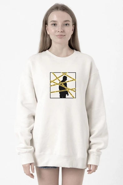 The Mentalist Crime Scene Tape Beyaz Kadın 2ip Sweatshirt ürün görseli 1