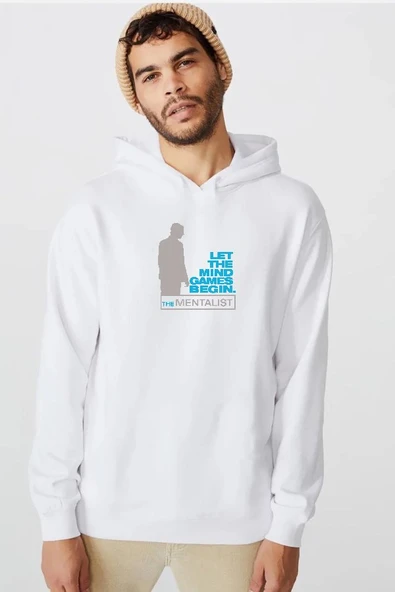 The Mentalist Let The Mind Beyaz Erkek 3ip Kapşonlu  Sweatshirt ürün görseli 1