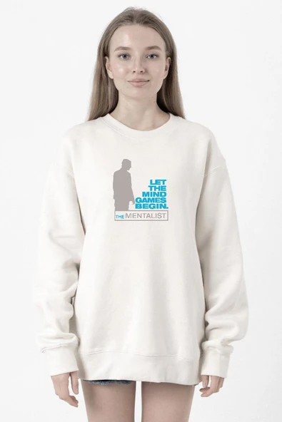 The Mentalist Let The Mind Beyaz Kadın 2ip Sweatshirt ürün görseli 1