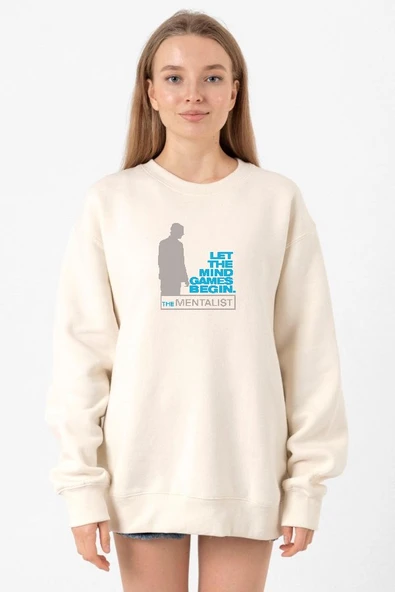 The Mentalist Let The Mind Ekru Kadın 2ip Sweatshirt ürün görseli 1