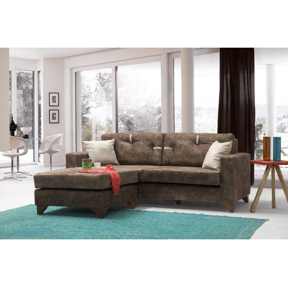 Perla Sofa Konfor Köşe Koltuk Takımı Kahve - Resim 2