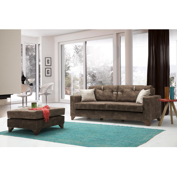 Perla Sofa Konfor Köşe Koltuk Takımı Kahve - Resim 3