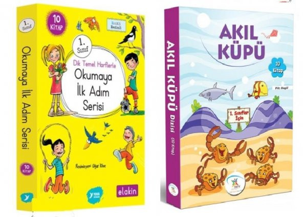 Yuva 1.Sınıf Dik Temel Harflerle Okumaya İlk Adım + Akılküpü Hikaye Seti 20 Kitap ürün görseli 1