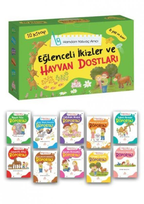Bıcırık 3. ve 4. Sınıf  Eğlenceli İkizler ve Hayvan Dostları Hikaye Seti 10 Kitap ürün görseli 1