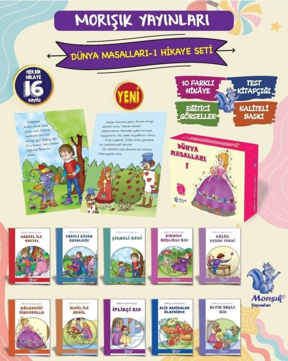 Morışık 1. Sınıf Dünya Masalları 10 Kitap (Set1) ürün görseli 1