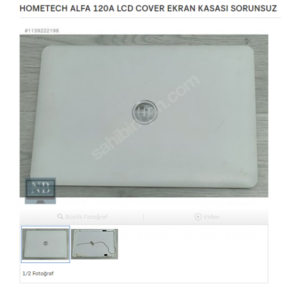 HOMETECH ALFA 120A LCD COVER EKRAN KASASI SORUNSUZ ürün görseli 1