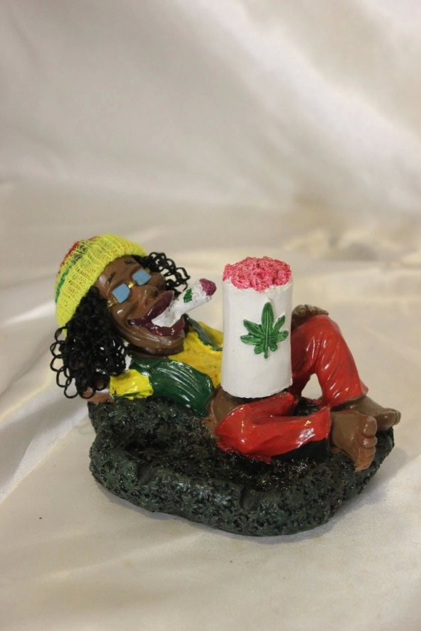 Küllük Muzip Kültablası Bob Marley Çiçek - Resim 4