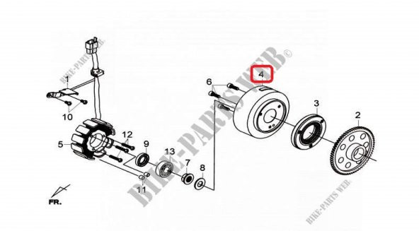 SYM GTS 250 İ - JOYMAX 250 MANYETO VOLANI ROTOR - Resim 2