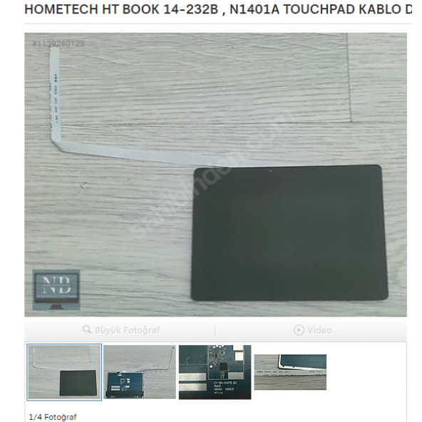 HOMETECH HT BOOK 14-232B , N1401A TOUCHPAD KABLO DAHİL ürün görseli 1