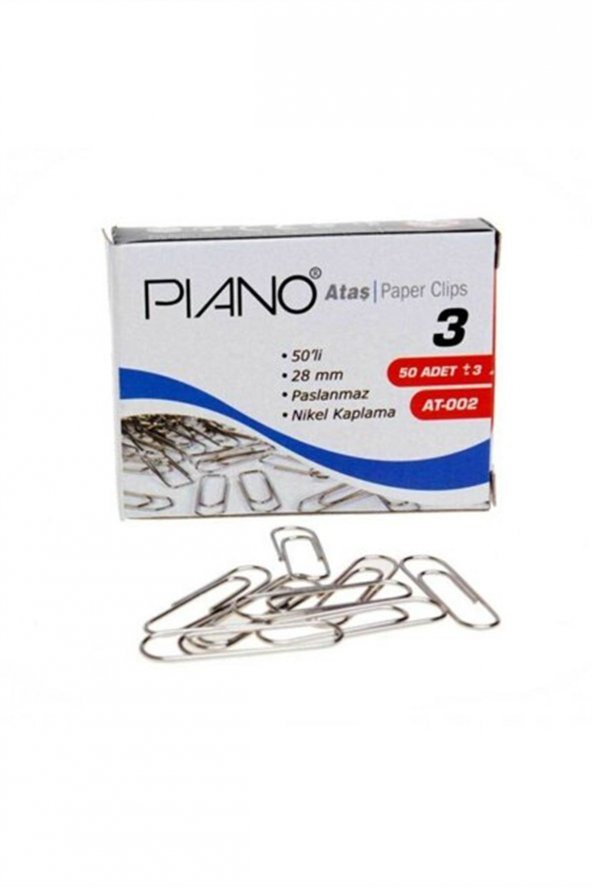 Piano Ataş No.3 Nikel ürün görseli 1