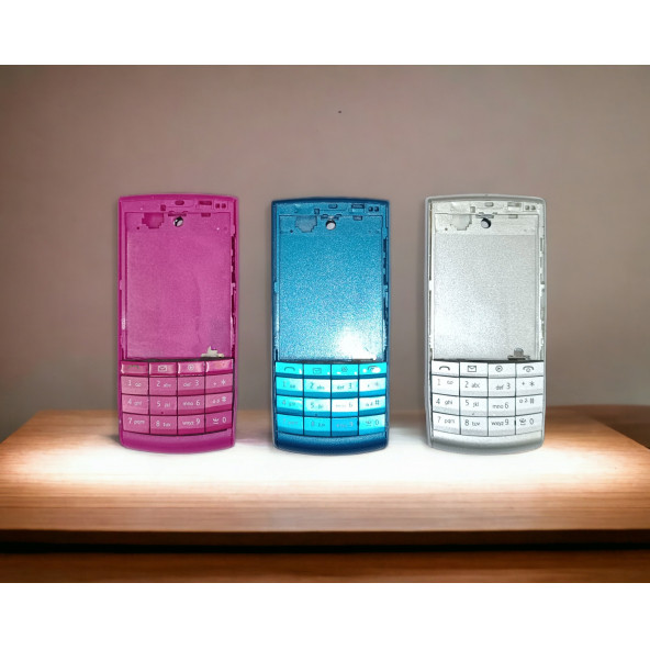 Nokia X3-02 Kasa Kapak Tuş Takımı X3-02 Uyumlu Mavi Renk Orta Kasa Ön Kapak Arka Kapak Tuş Takımı ürün görseli 1