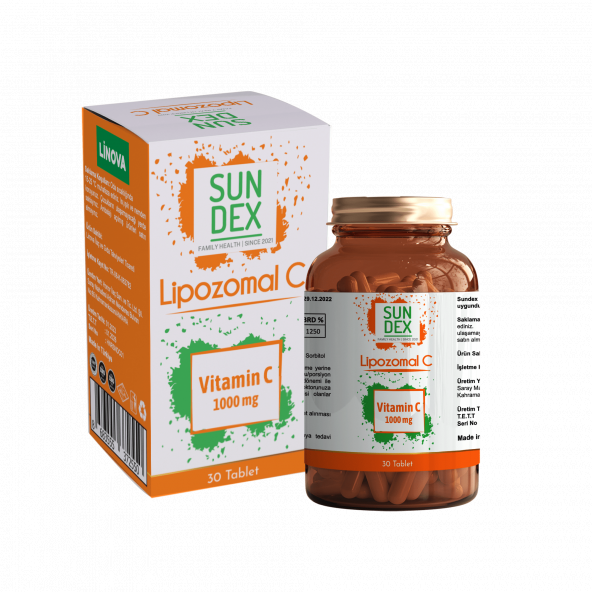 SUNDEX Lipozomal C 1000 mg 30 Tablet ürün görseli 1