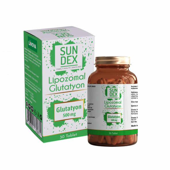 SUNDEX Lipozomal Glutatyon 500 mg 30 Tablet ürün görseli 1
