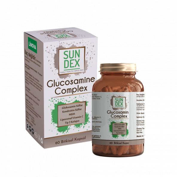 SUNDEX Glucosamine Complex 60 Bitkisel Kapsül ürün görseli 1