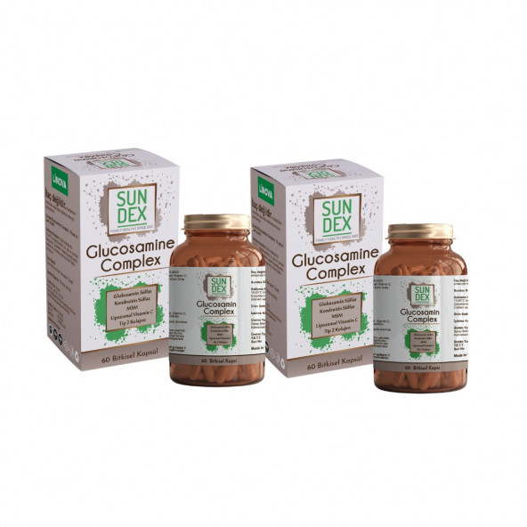 SUNDEX 2li Paket Glucosamine Complex 60 Bitkisel Kapsül ürün görseli 1