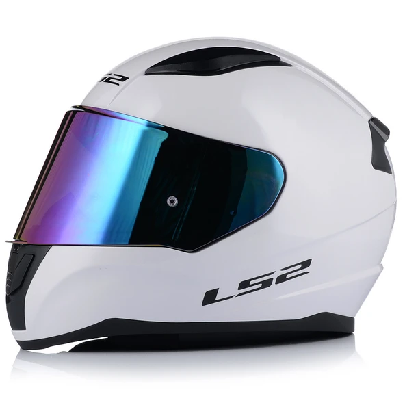 Ls2 Rapıd 2 Beyaz Fullface Motosiklet Kaskı Gökkuşağı Camlı ürün görseli 1