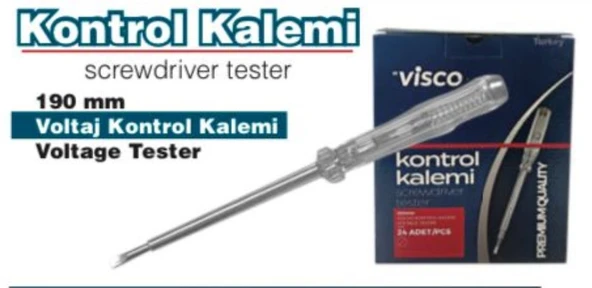 VİSCO KONTROL KALEMİ 190mm DÜZ ÇELİK UÇLU ürün görseli 1