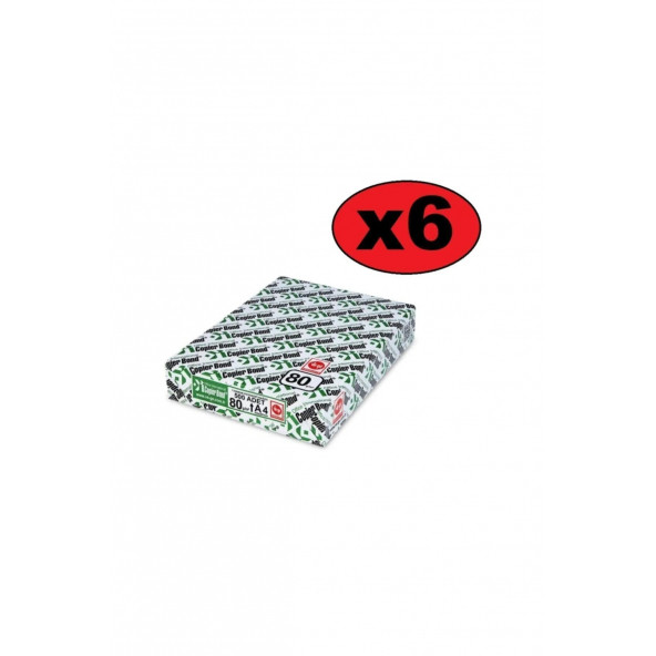 Copier Bond A4 Fotokopi Kağıdı 80gr 6 Paket 3000 Sayfa ürün görseli 1