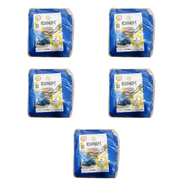 Emek Çadır Kumaşı Branda Tente UV Güneşlik Gölgelik Koruma Yağmur Su Geçirmez - 4x6 Metre - 5 Paket ürün görseli 1
