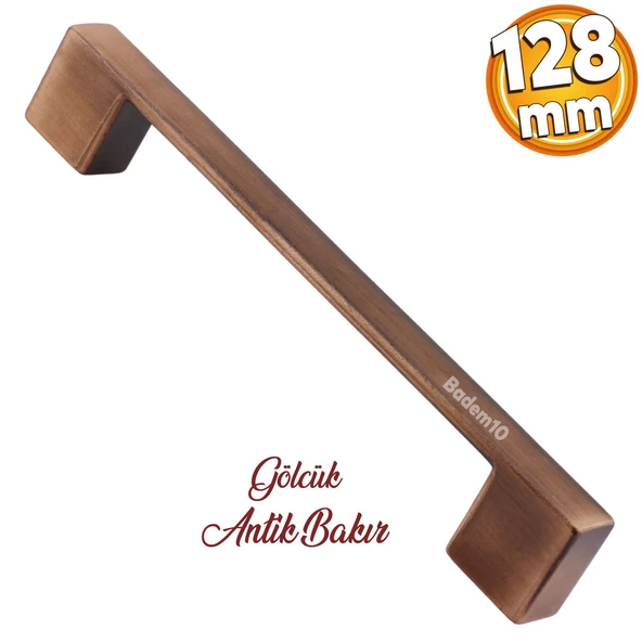 Gölcük (128 mm - 12.8 cm) Metal Eskitme Antik Bakır Mobilya Mutfak Dolabı Dolap Kulpu Kulbu Kulpları ürün görseli 1