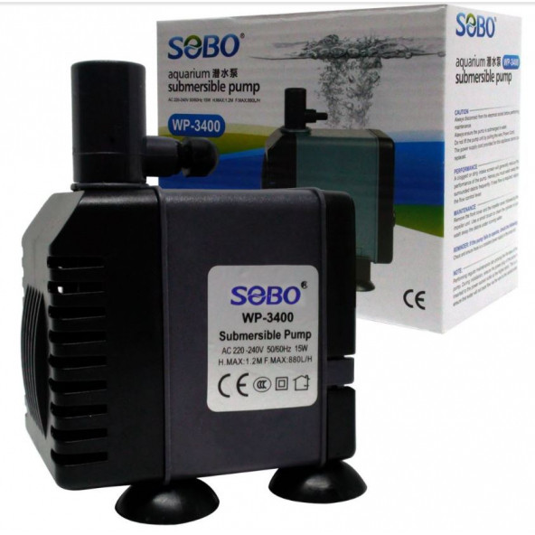 Sobo WP-3400 Akvaryum Kafa Motoru 880Lt/Saat 15W ürün görseli 1