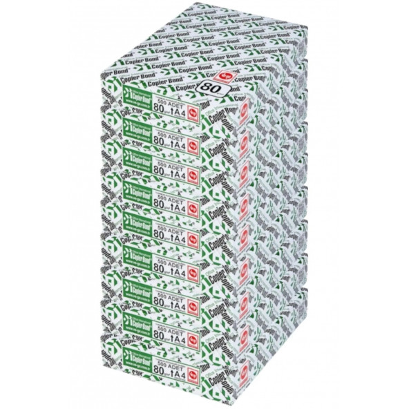 Copier Bond A4 Fotokopi Kağıdı 80gr 8 Paket 4000 Sayfa ürün görseli 1