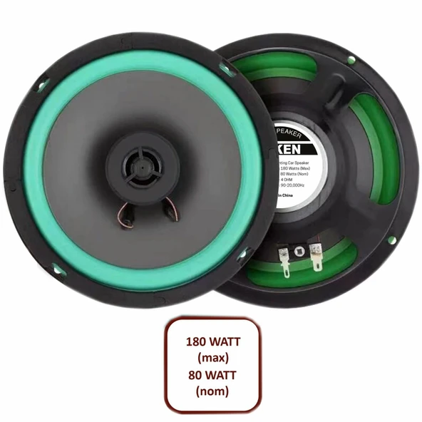 NİKEN Araç hoparlörü kolon 16cm 6,5inc 180watt niken 2ADET ürün görseli 1