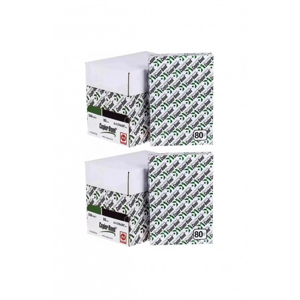 Copier Bond A4 Fotokopi Kağıdı 80gr 2 Koli 5000 Sayfa ürün görseli 1