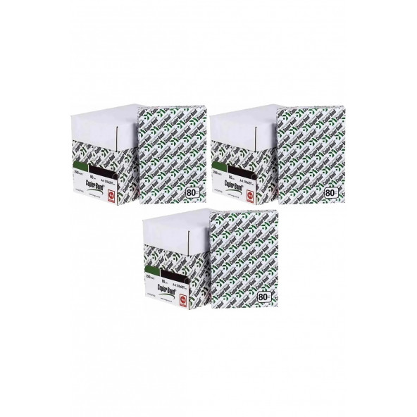 Copier Bond A4 Fotokopi Kağıdı 80gr 3 Koli 7500 Sayfa ürün görseli 1