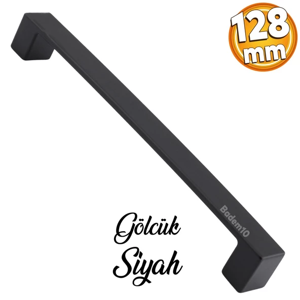 Bihter Mutfak Kulpu Çekmece Dolap Kapak Kulbu Metal Kulp Mobilya Dolabı Kulpları Siyah 128 mm ürün görseli 1