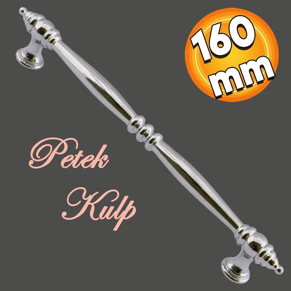 Petek Mobilya Mutfak Dolabı Çekmece Dolap Kapak Kulpu Düz Metal Kulp Kulbu Kulpu 160 Mm Krom ürün görseli 1