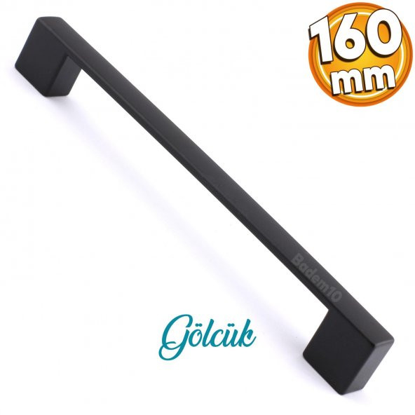 Gölcük Düz Siyah Mobilya Mutfak Dolap Çekmece Dolabı Kapak Metal Kulpu Kulbu Kulpları 160 Mm ürün görseli 1